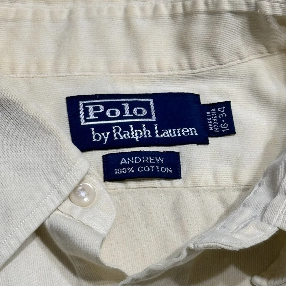 Polo Ralph Lauren Men's Andrew Shirt Pastel Yellow Cotton Button Up Size 16-34